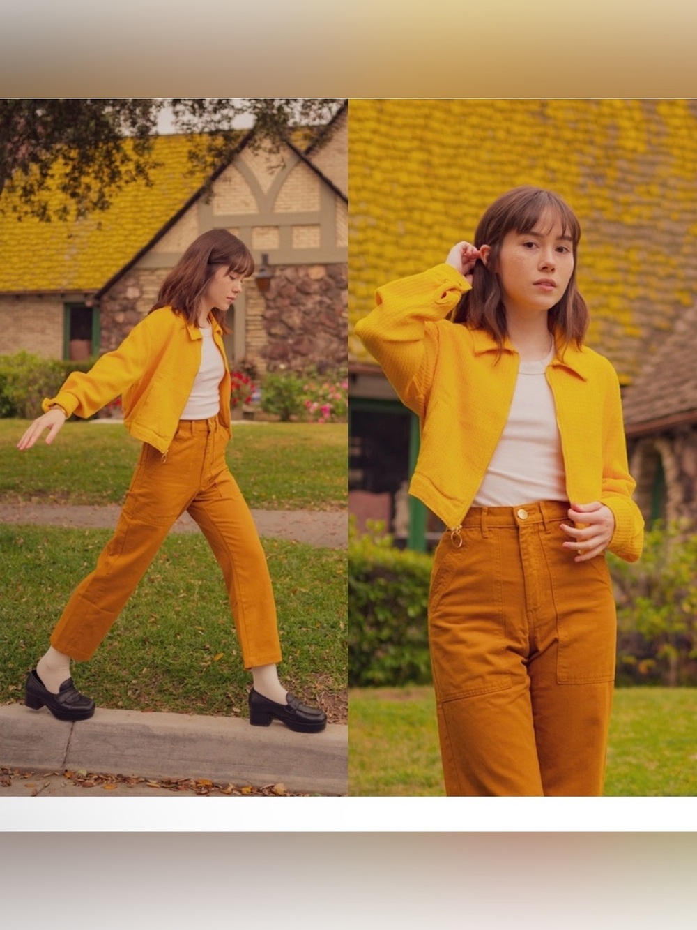 Big Bud Press Work Pants in Spicy Mustard yellow size small